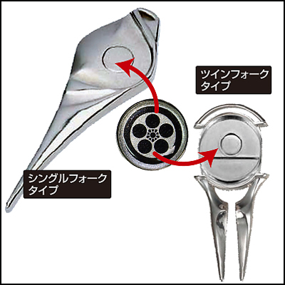家紋入りグリーンフォーク＆マーカー取り外し方