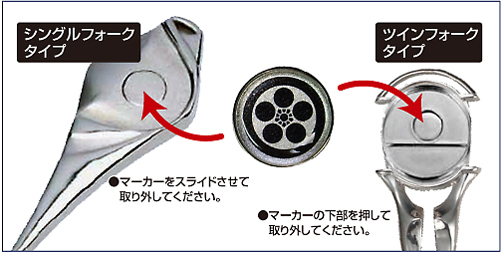 家紋入りマーカーの取り外し方