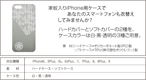 家紋入りiPhoneケース(古美)仕様